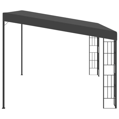 Gazebo a Parete 3x4 m Antracite in Tessuto - homemem39