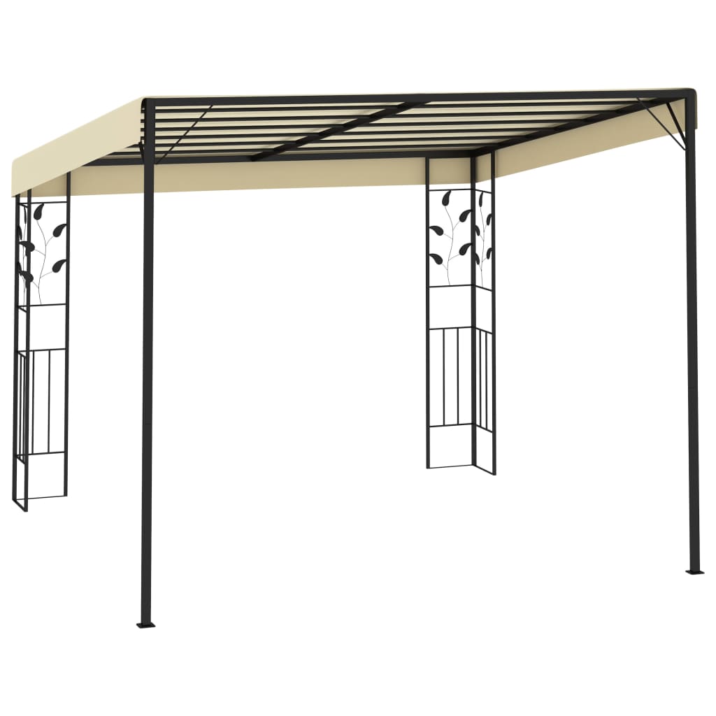 Gazebo a Parete 3x3x2,5 m Crema - homemem39