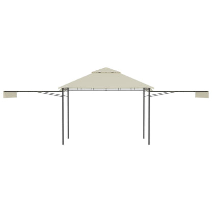 Gazebo con Tetto Doppio Estendibile 3x3x2,75 m Crema 180 g/m² - homemem39