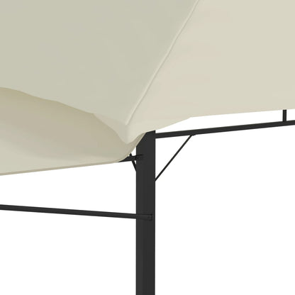 Gazebo con Tetto Doppio Estendibile 3x3x2,75 m Crema 180 g/m² - homemem39