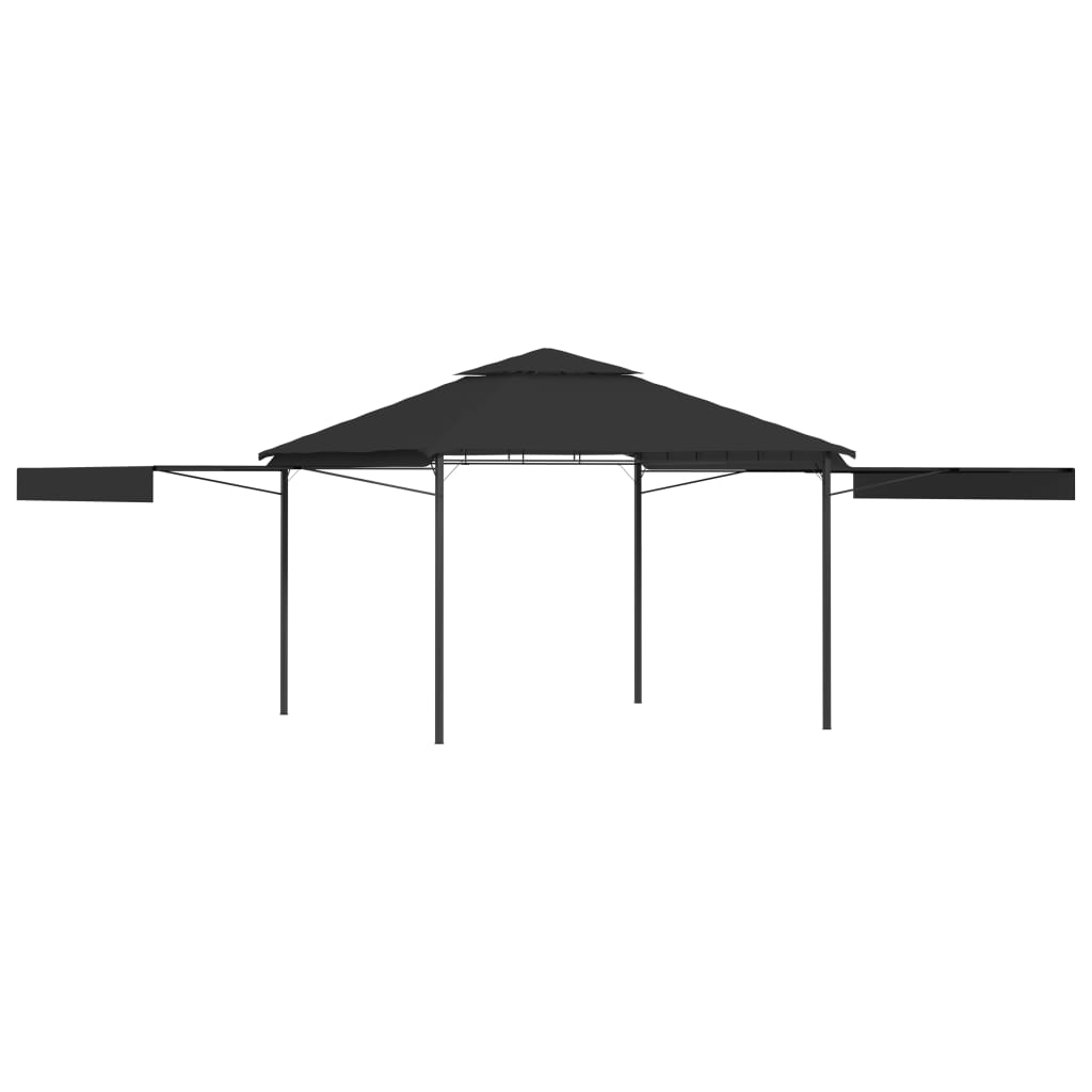 vidaXL Gazebo Tetto Doppio Estendibile 3x3x2,75 m Antracite 180 g/m² - homemem39