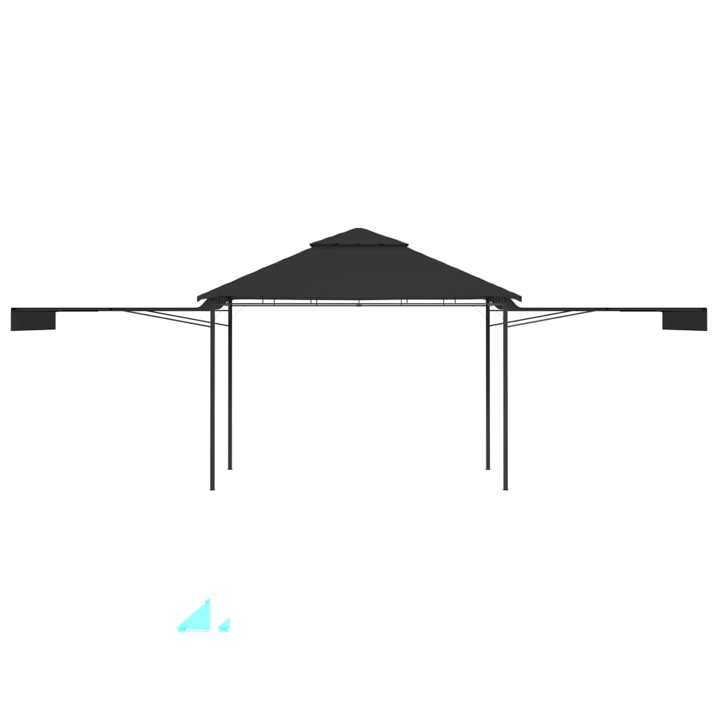 vidaXL Gazebo Tetto Doppio Estendibile 3x3x2,75 m Antracite 180 g/m² - homemem39