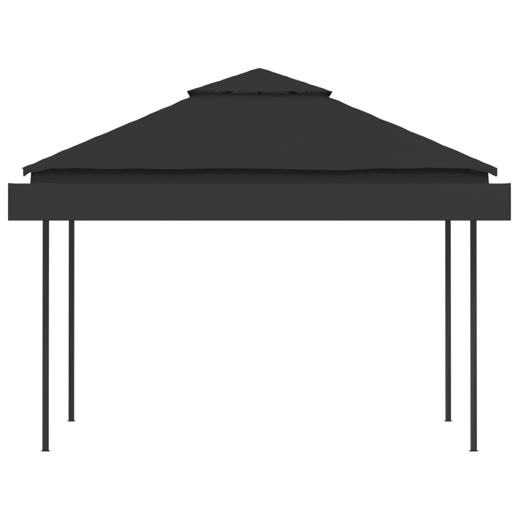 vidaXL Gazebo Tetto Doppio Estendibile 3x3x2,75 m Antracite 180 g/m² - homemem39