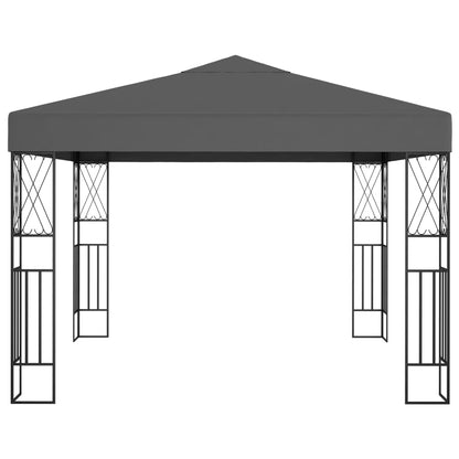 Gazebo 3x3 m Antracite in Tessuto - homemem39