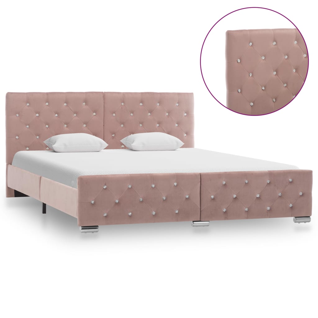 Giroletto Rosa in Velluto 160x200 cm - homemem39