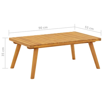 Tavolino da Caffè per Giardino 90x55x35 cm Massello di Acacia - homemem39