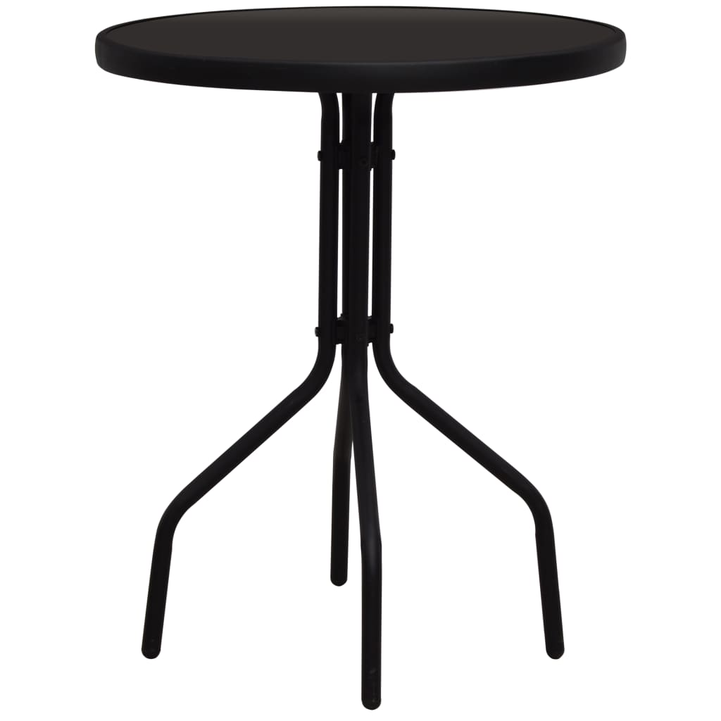 Set da Bistrot 3 pz in Rattan PVC Nero - homemem39