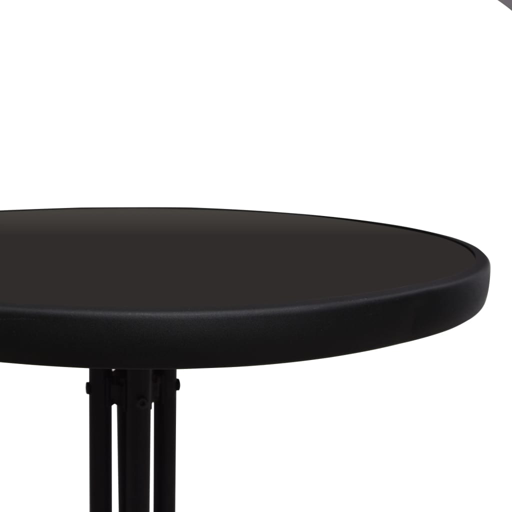 Set da Bistrot 3 pz in Rattan PVC Nero - homemem39