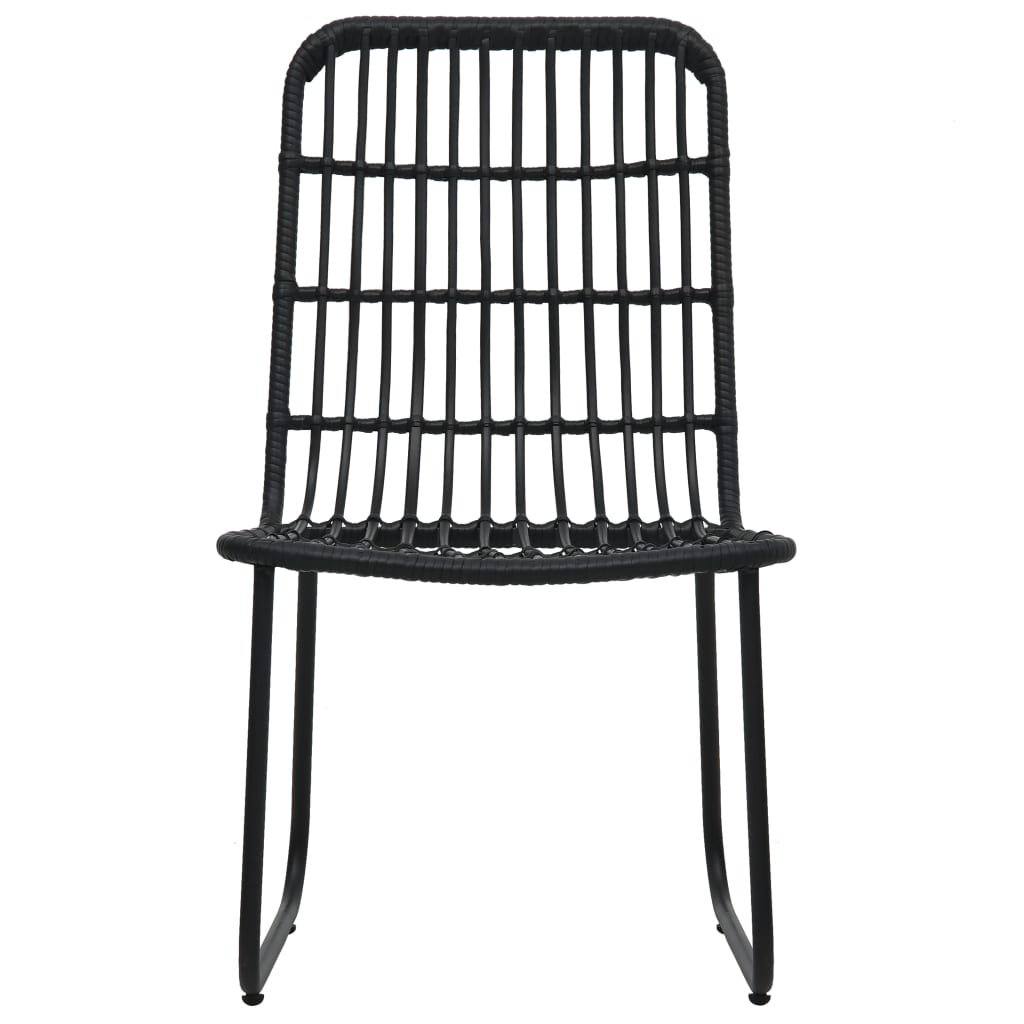 Set da Bistrot 3 pz in Polyrattan Nero - homemem39