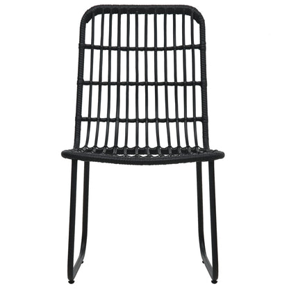 Set da Bistrot 3 pz in Polyrattan Nero - homemem39