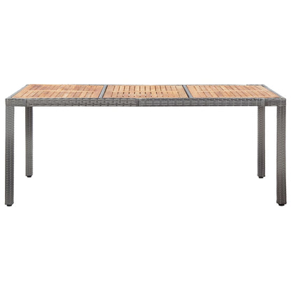 Set da Pranzo da Giardino 9 pz con Cuscini in Polyrattan Grigio - homemem39