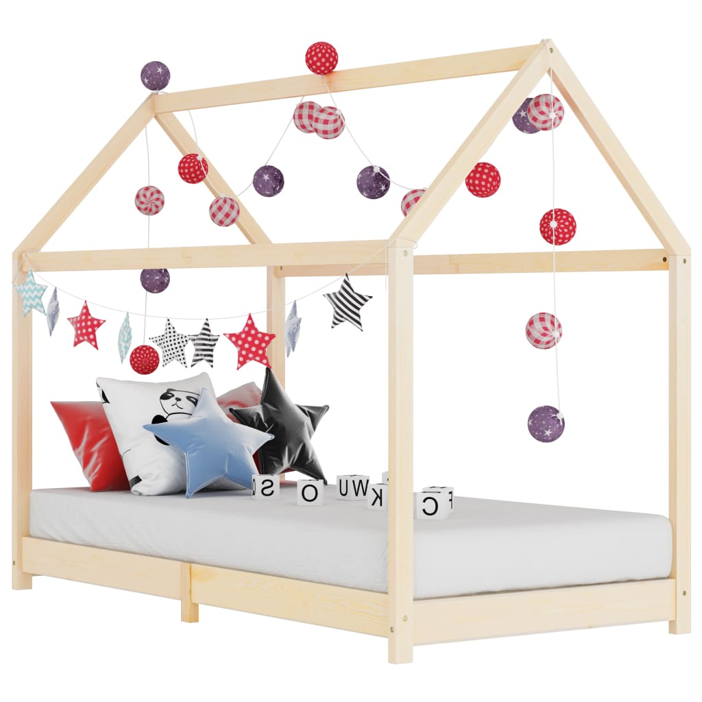 Giroletto per Bambini in Legno Massello di Pino 90x200 cm - homemem39