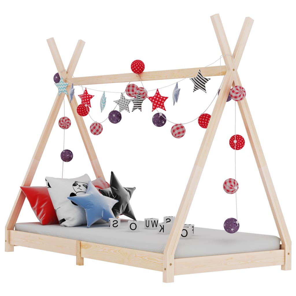 Giroletto per Bambini in Legno Massello di Pino 80x160 cm - homemem39