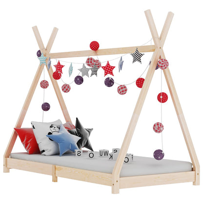 Giroletto per Bambini in Legno Massello di Pino 80x160 cm - homemem39