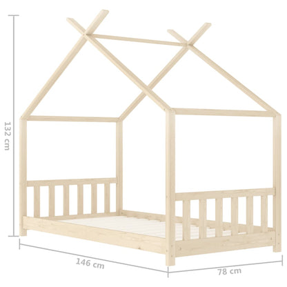 Giroletto per Bambini in Legno Massello di Pino 70x140 cm - homemem39