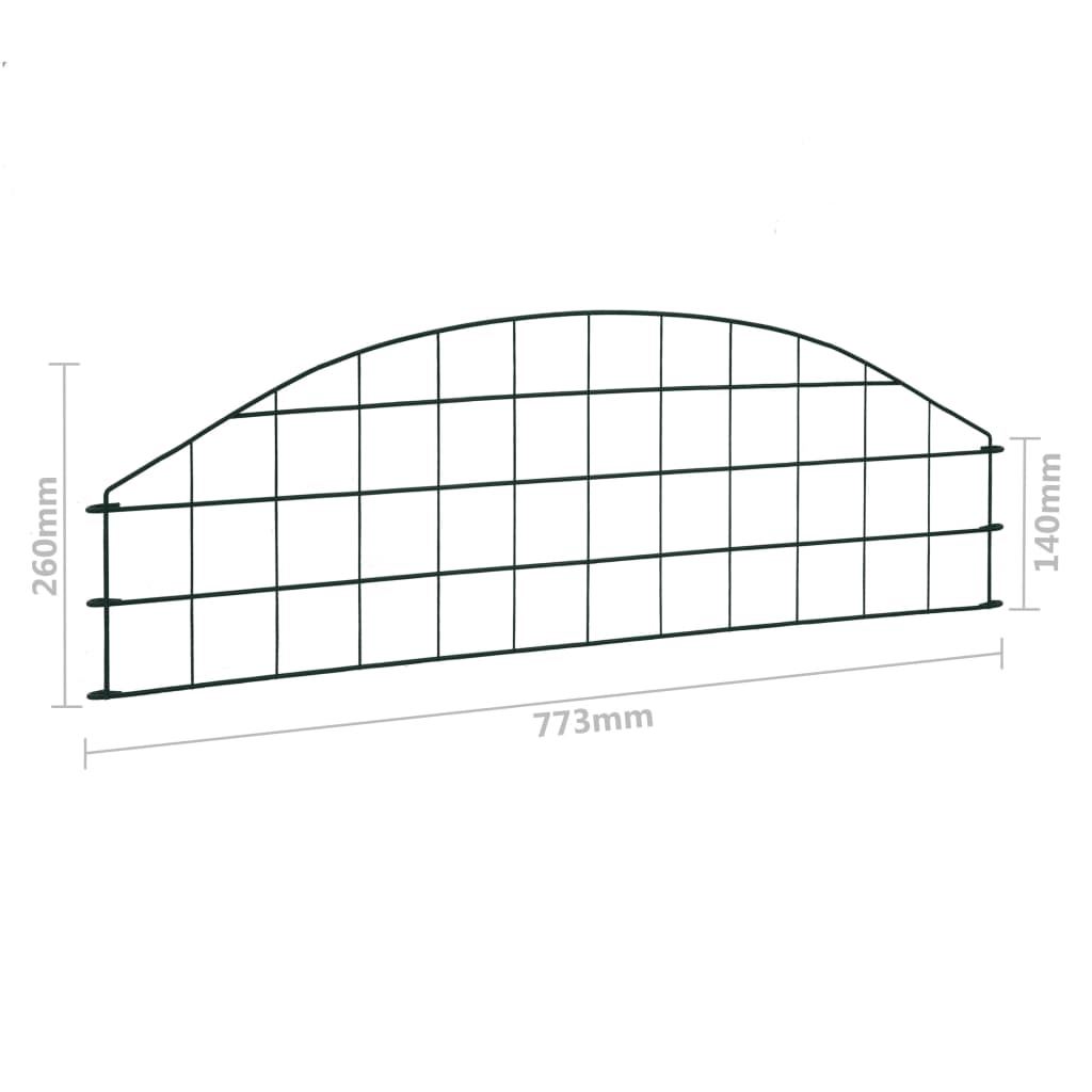 Set Recinzione ad Arco per Stagno 77,3x26 cm Verde - homemem39