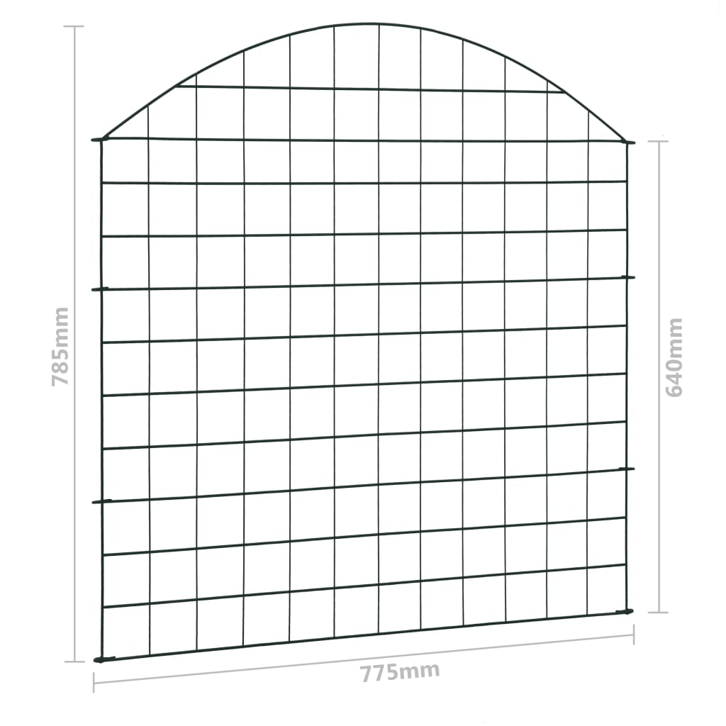 Set Recinzione ad Arco per Stagno 77,5x78,5 cm Verde - homemem39