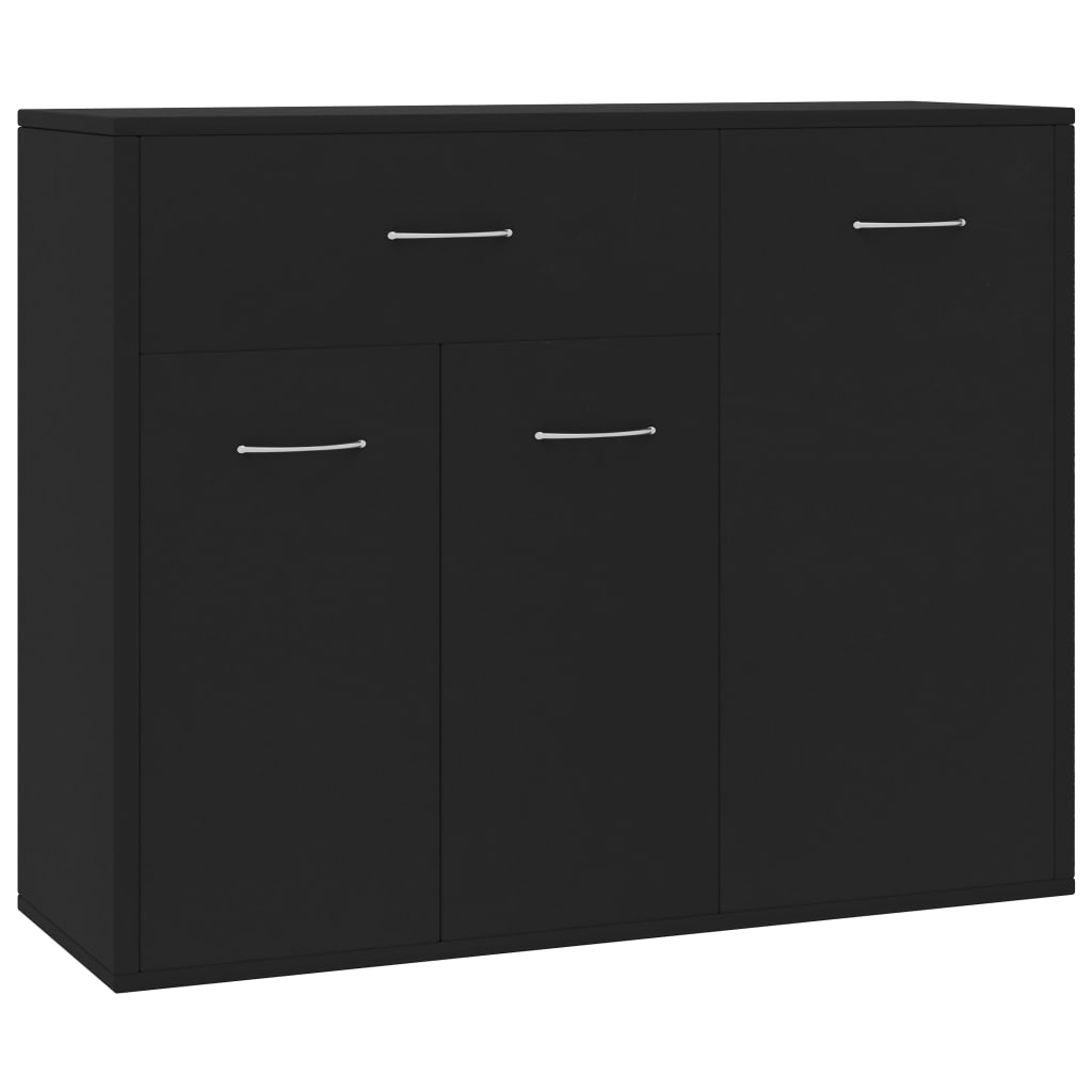 Credenza Nera 88x30x70 cm in Truciolato - homemem39