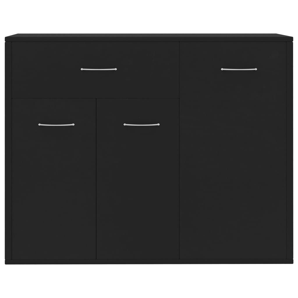 Credenza Nera 88x30x70 cm in Truciolato - homemem39