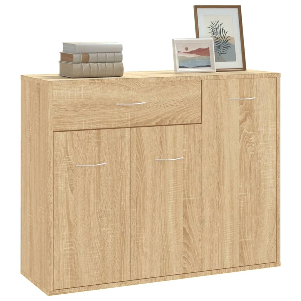 Credenza Rovere Sonoma 88x30x70 cm in Legno Multistrato - homemem39