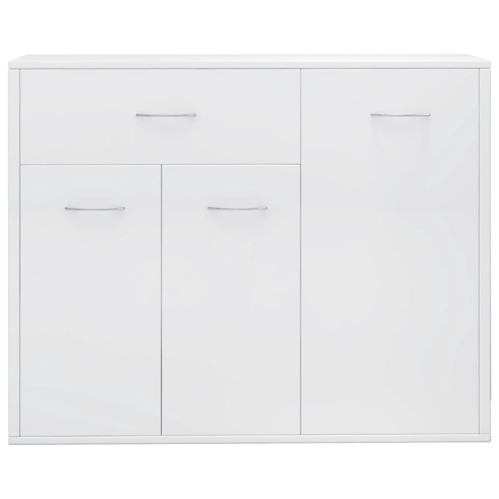 Credenza Bianco Lucido 88x30x70 cm in Truciolato - homemem39