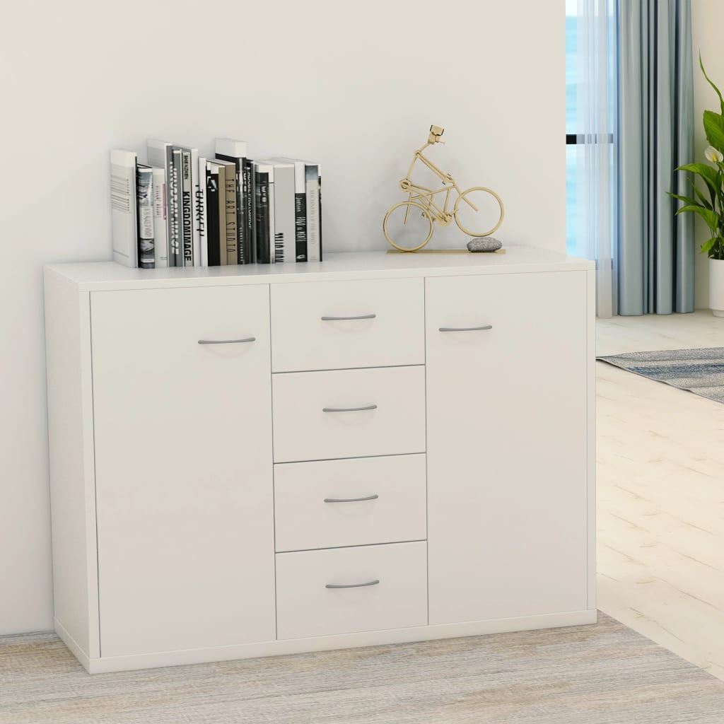 Credenza Bianca 88x30x65 cm in Truciolato - homemem39