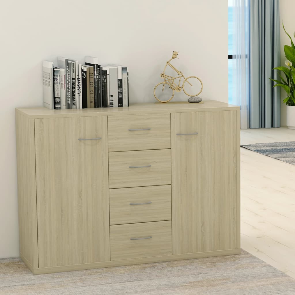 Credenza Rovere Sonoma 88x30x65 cm in Truciolato - homemem39