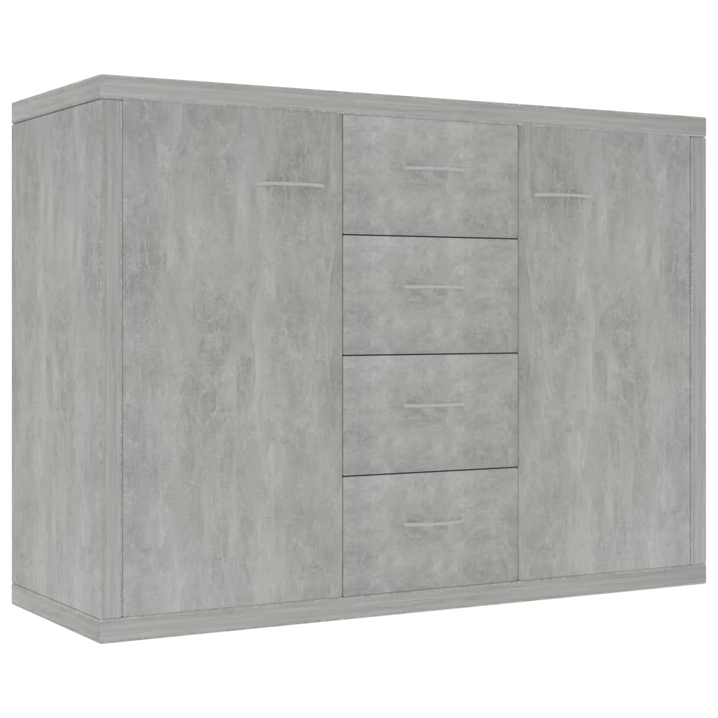 Credenza Grigio Cemento 88x30x65 cm in Truciolato - homemem39