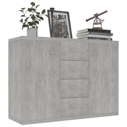 Credenza Grigio Cemento 88x30x65 cm in Truciolato - homemem39