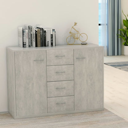 Credenza Grigio Cemento 88x30x65 cm in Truciolato - homemem39