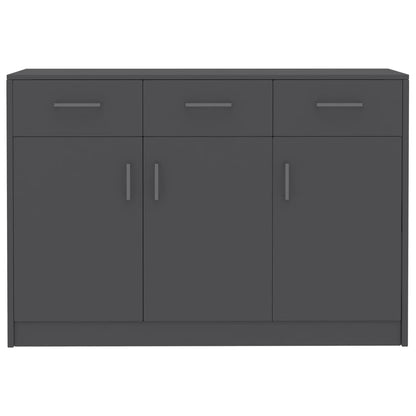 Credenza Grigia 110x30x75 cm in Legno Multistrato - homemem39