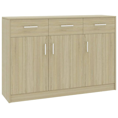 Credenza Rovere Sonoma 110x30x75 cm in Legno Multistrato - homemem39