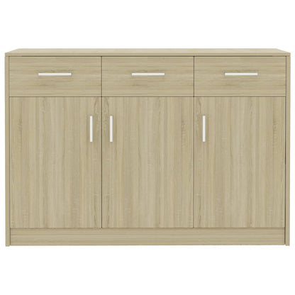 Credenza Rovere Sonoma 110x30x75 cm in Legno Multistrato - homemem39