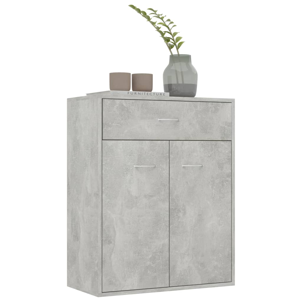 Credenza Grigio Cemento 60x30x75 cm in Truciolato - homemem39