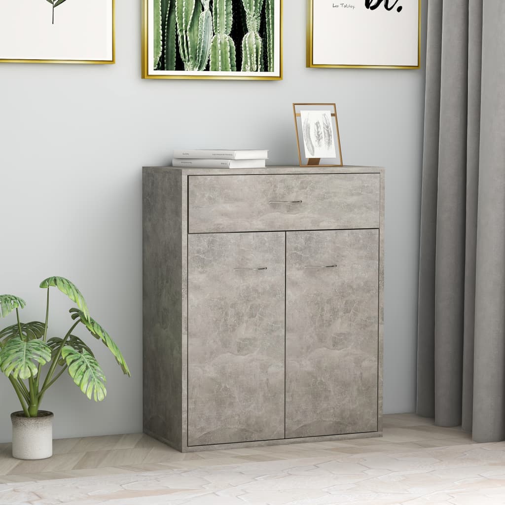 Credenza Grigio Cemento 60x30x75 cm in Truciolato - homemem39