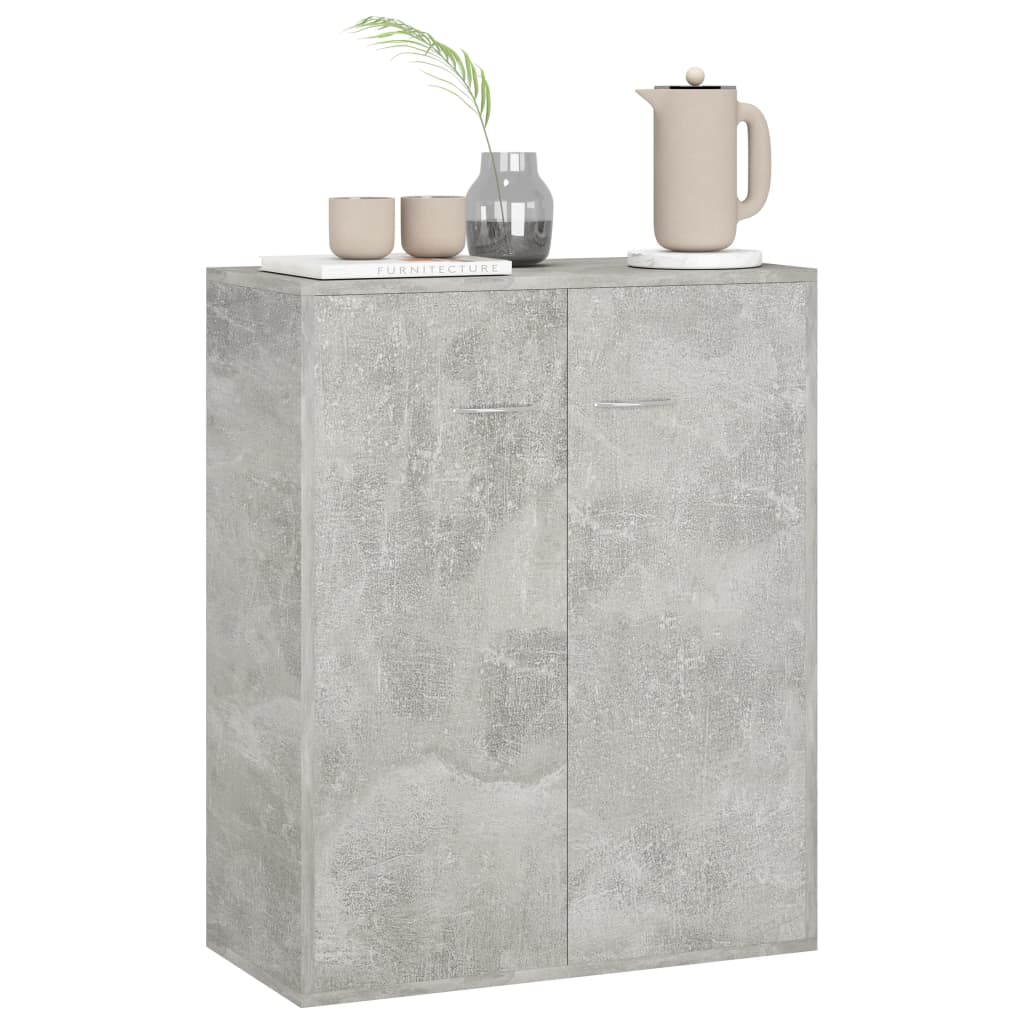 Credenza Grigio Cemento 60x30x75 cm in Legno Multistrato - homemem39