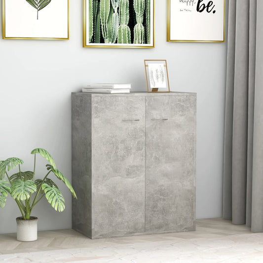 Credenza Grigio Cemento 60x30x75 cm in Legno Multistrato - homemem39