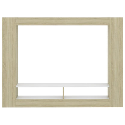 Mobile TV Bianco e Rovere Sonoma 152x22x113cm Legno Multistrato - homemem39