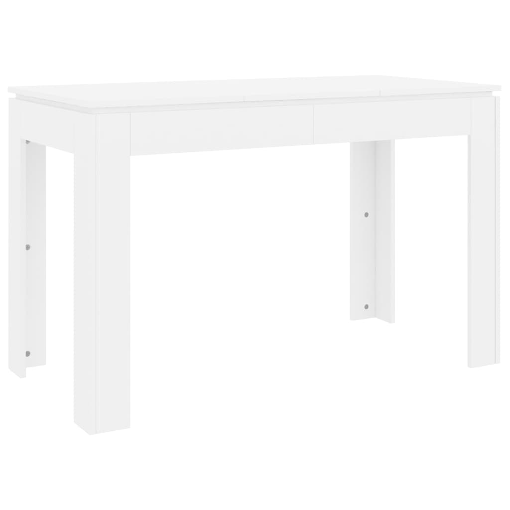 Tavolo da Pranzo Bianco 120x60x76 cm in Legno Multistrato - homemem39