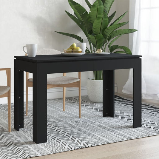 Tavolo da Pranzo Nero 120x60x76 cm in Legno Multistrato - homemem39