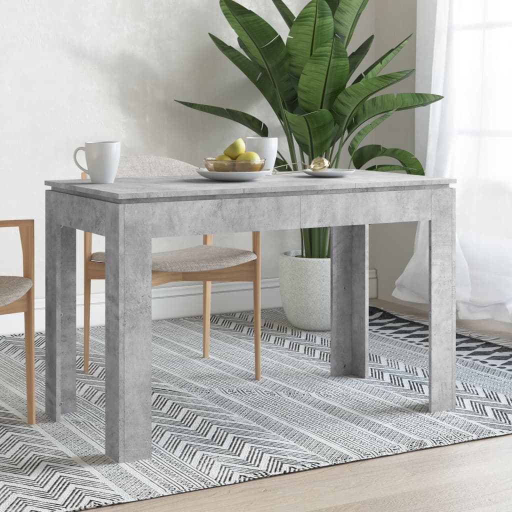 Tavolo da Pranzo Grigio Cemento 120x60x76 cm Legno Multistrato - homemem39