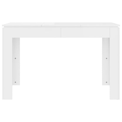 Tavolo da Pranzo Bianco Lucido 120x60x76 cm Legno Multistrato - homemem39