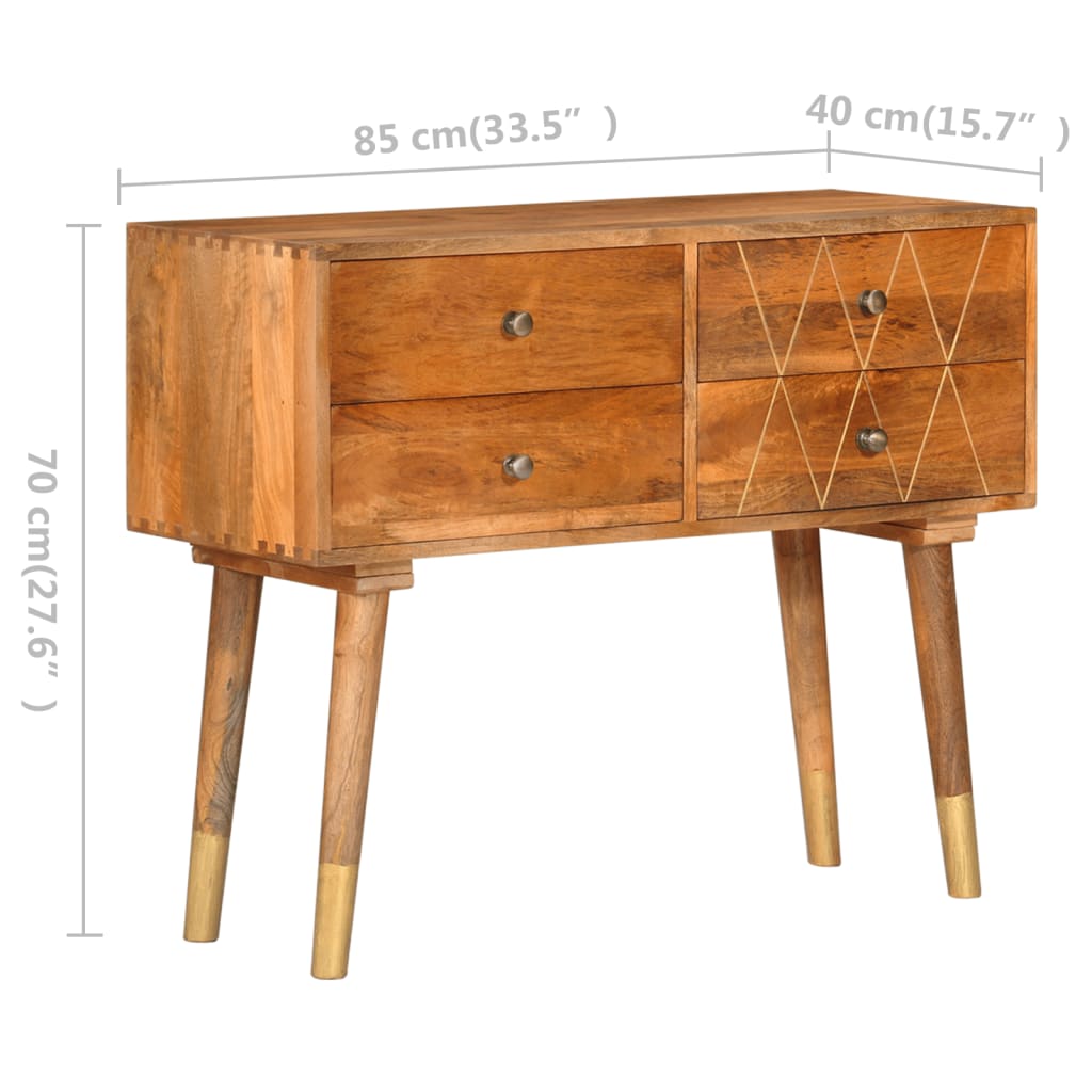 Credenza 85x40x70 cm in Legno Massello di Mango - homemem39