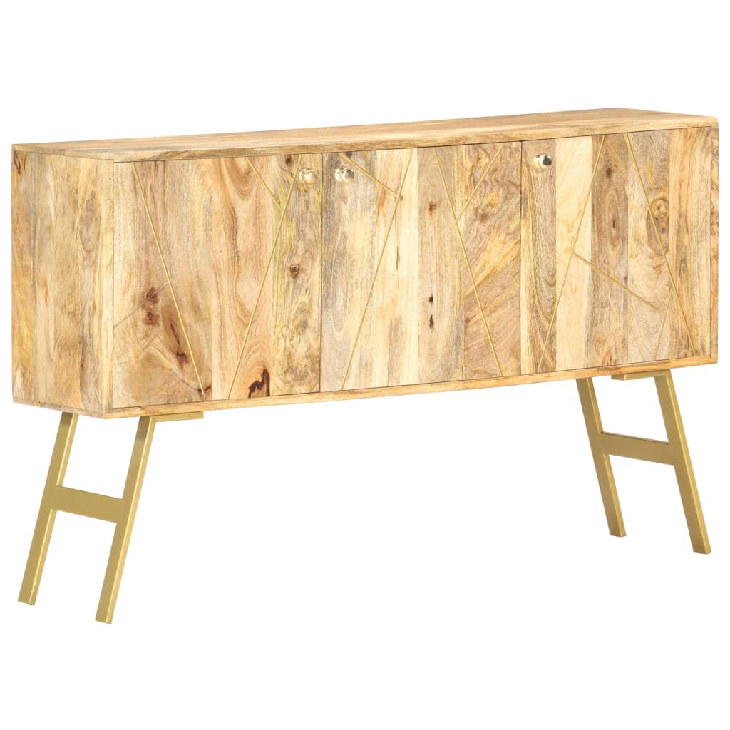 Credenza 118x30x75 cm in Legno Massello di Mango - homemem39