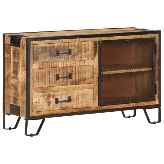 Credenza 100x31x60 cm in Legno Massello di Mango Grezzo - homemem39