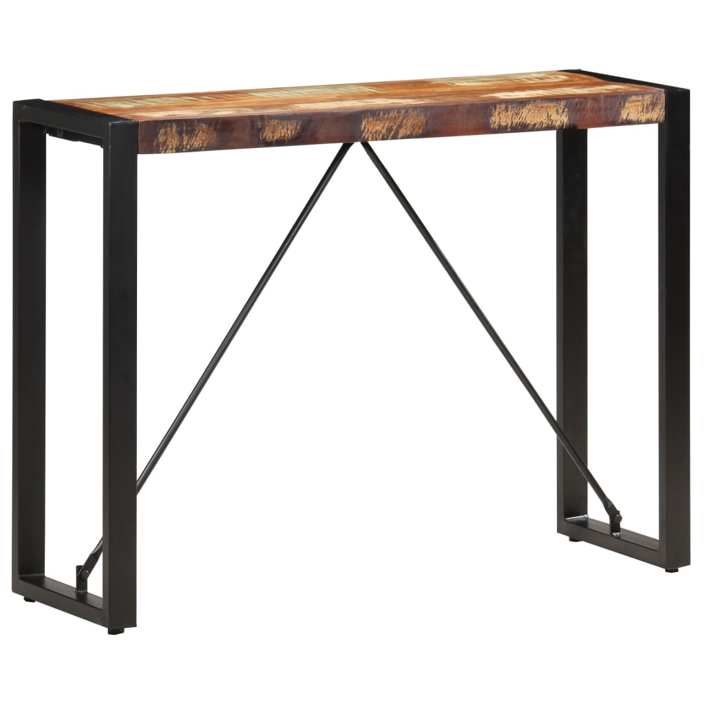 Tavolo Consolle 110x35x76 cm in Legno Massello di Recupero - homemem39