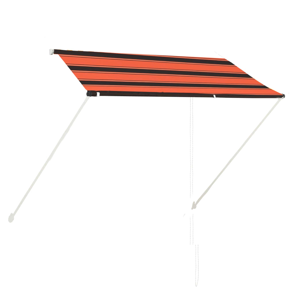 Tenda da Sole Retrattile 250x150 cm Arancione e Marrone - homemem39