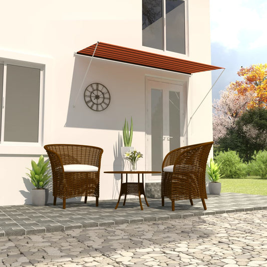 Tenda da Sole Retrattile 300x150 cm Arancione e Marrone - homemem39