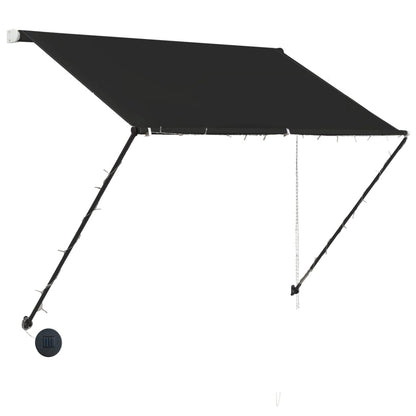 Tenda da Sole Retrattile con LED 150x150 cm Antracite - homemem39