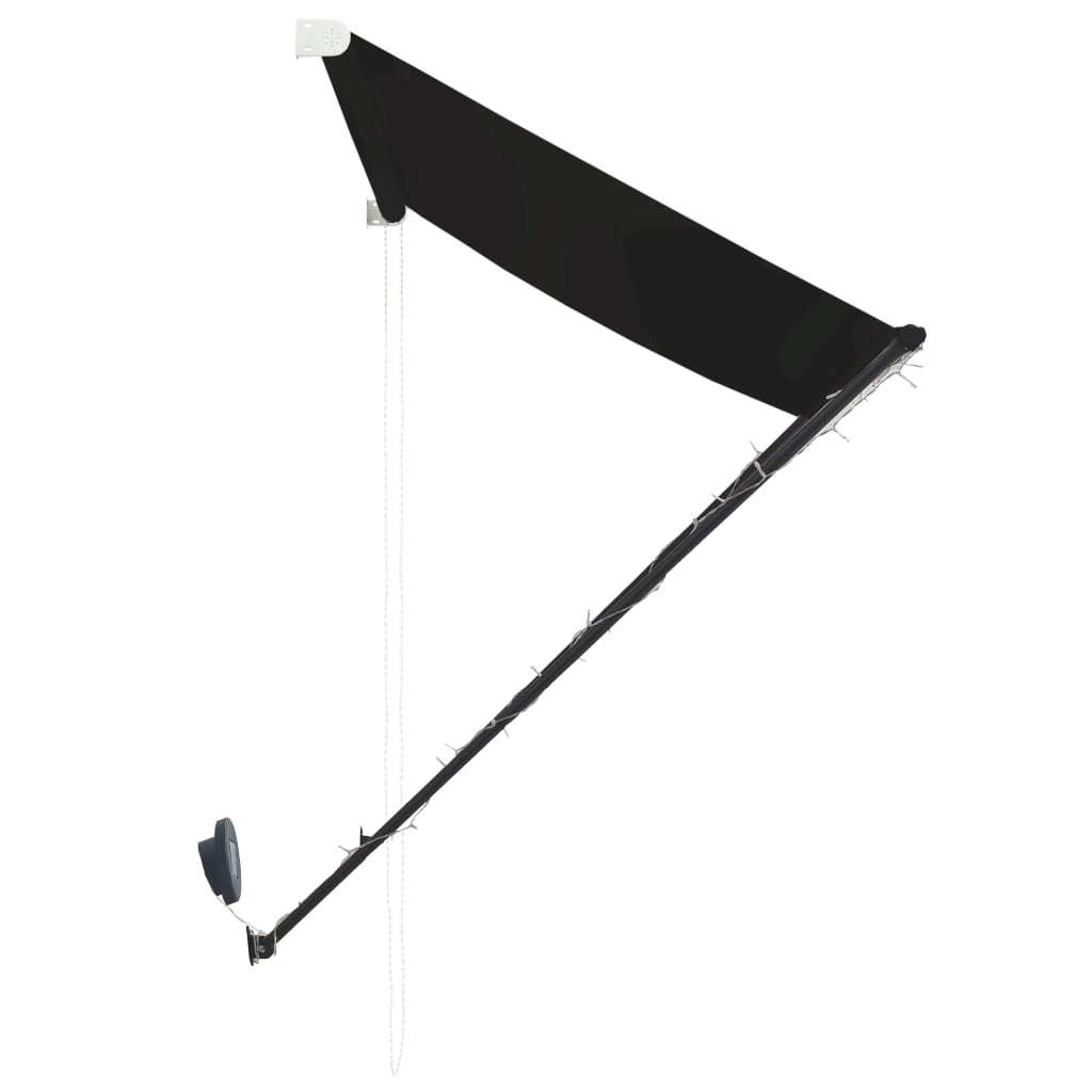 Tenda da Sole Retrattile con LED 150x150 cm Antracite - homemem39